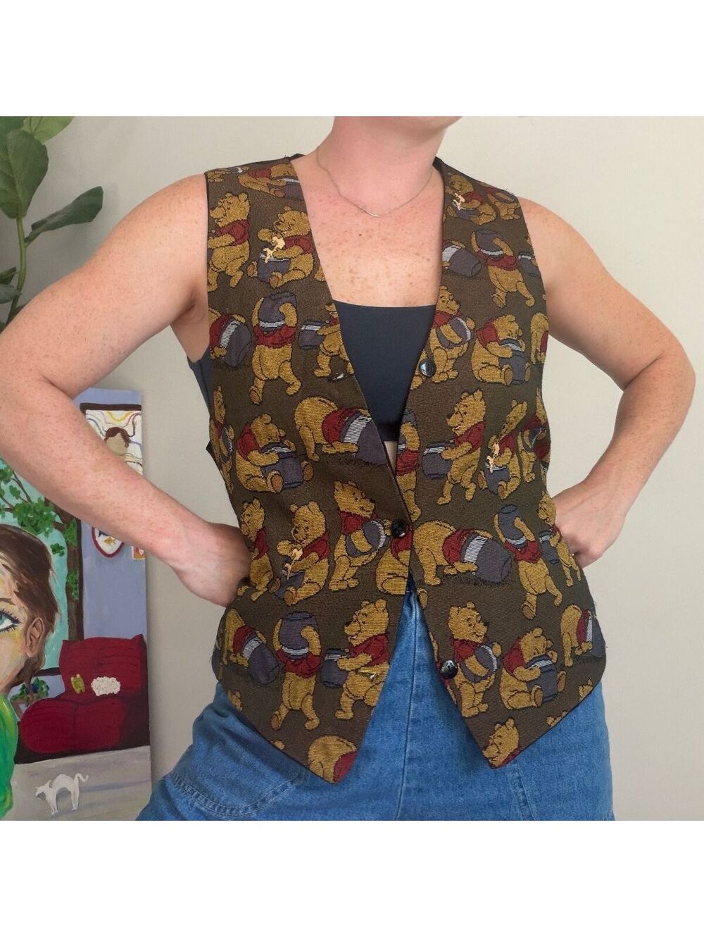 Vintage 90s Winnie the Pooh vest Disney